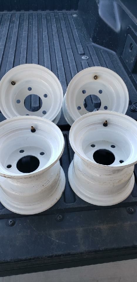 Four New Golf Cart Rims with Valve Stems