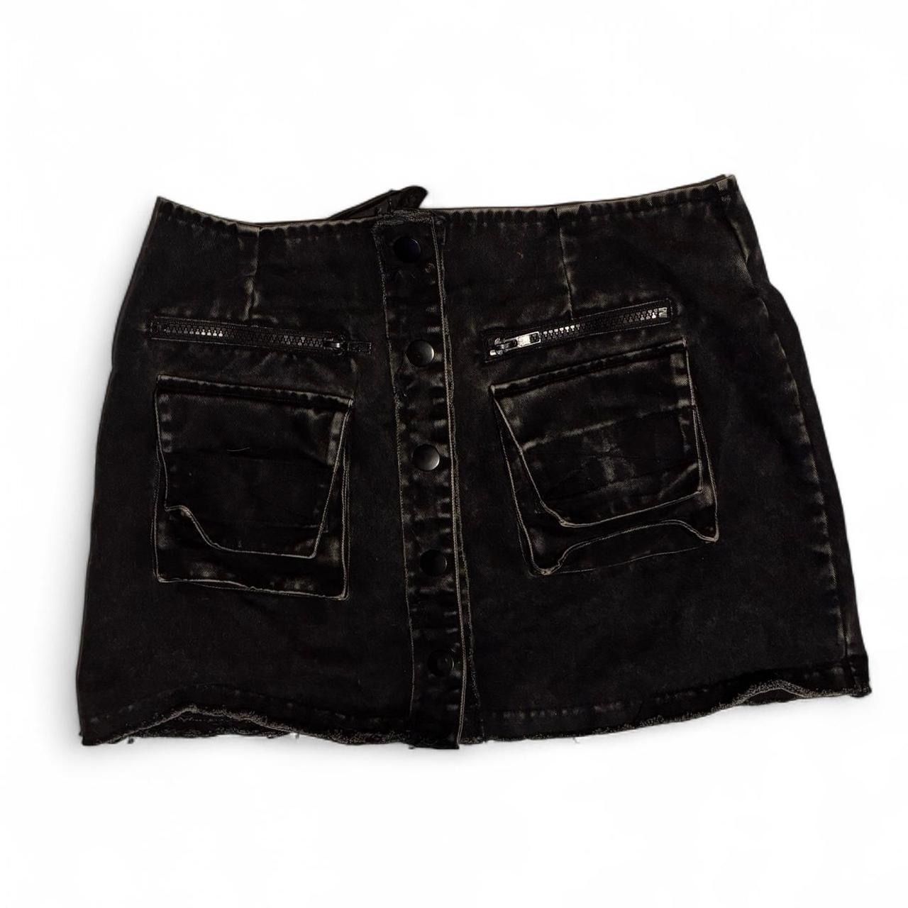 Women’s Darker Wavs Black Uitility Mini Skirt