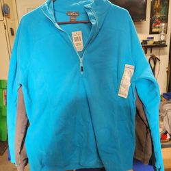 Eddie Bauer Ladies Fleece Pullover With Half Zip Front - New With Tags- Size XL