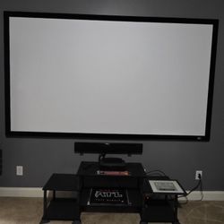 Theater 80 inch Movie Screen & Entertainment Stand
