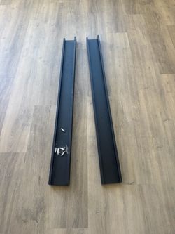 Set of black floating shelves