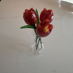 Hand-blown Glass Flowers (handmade)