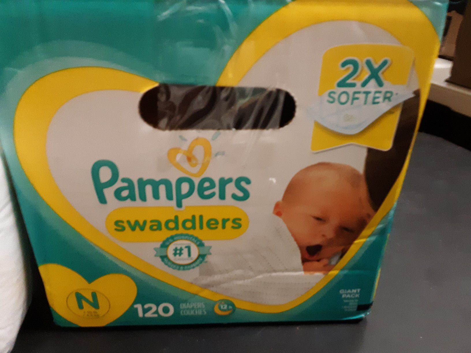 Pampers Swaddlers NB Over 200 Diapers