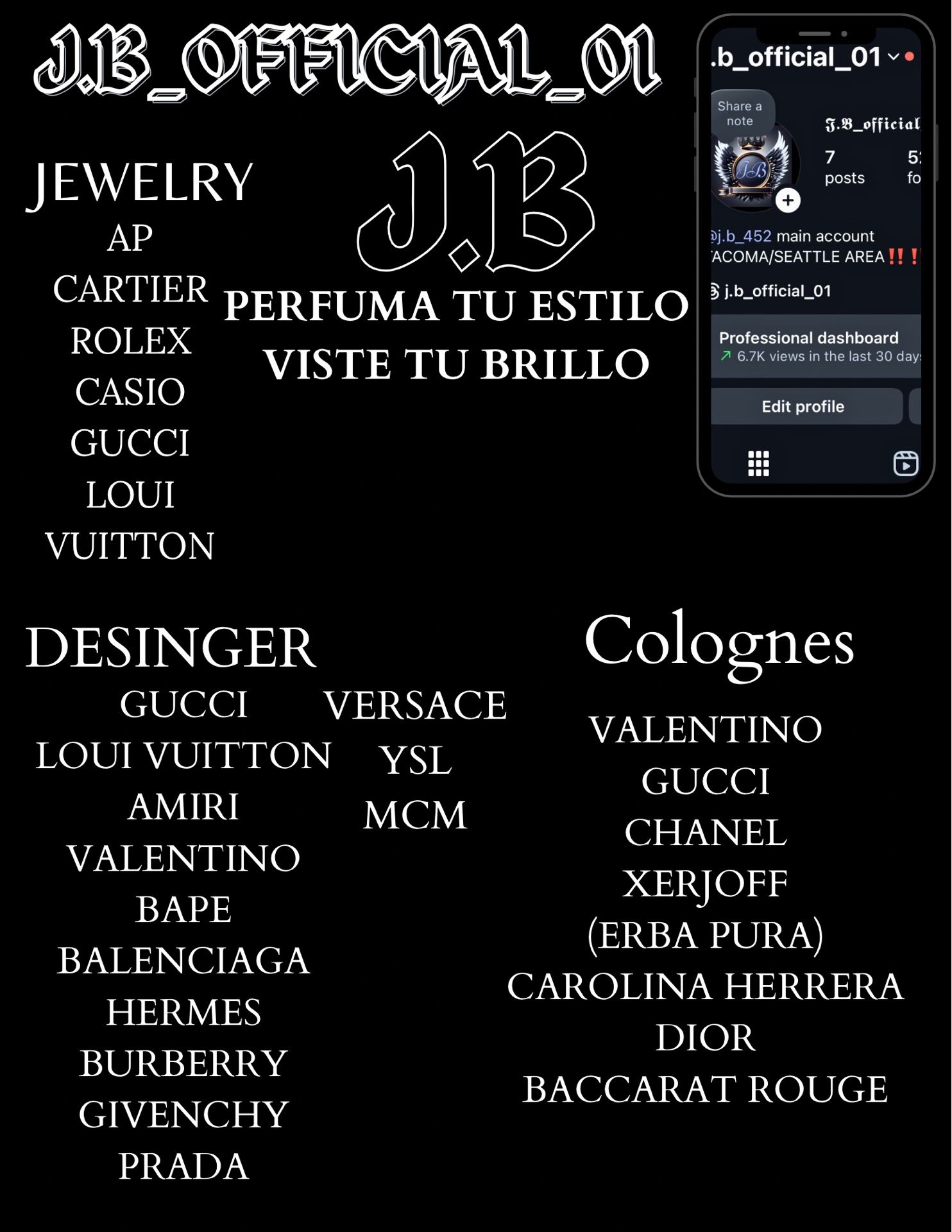 Jewelry, Colognes, Designer Clothes