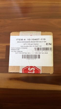 Pokemon TCG ME04 Chaos Rising 6 Booster Box Case