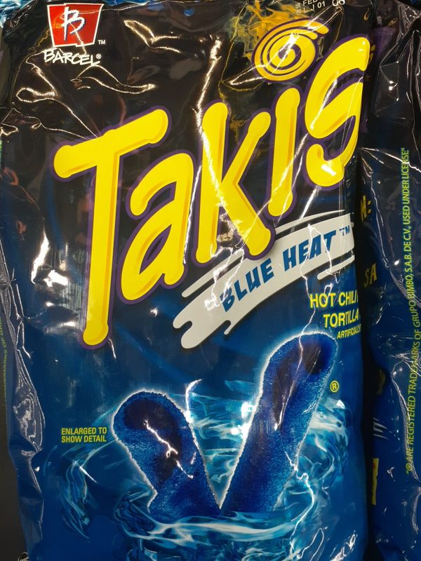 New Limited Edition Takis Blue Heat Tortilla Chips 9.9 oz