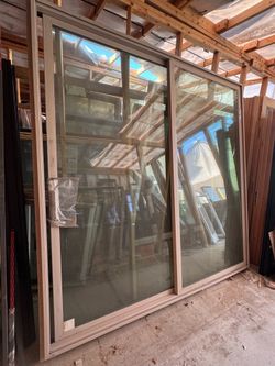 Sliding Glass Door with Low-E 366 Tempered Double Glass 8'x8' milgard