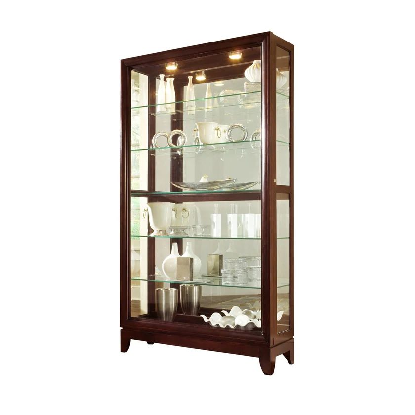 Dual-Slide Contemporary Curio Display