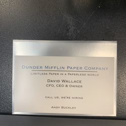 David Wallace’s Business Card!
