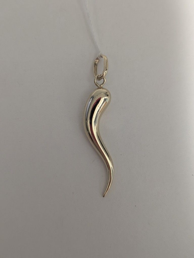 14kt Yellow Gold Italian Horn Pendant