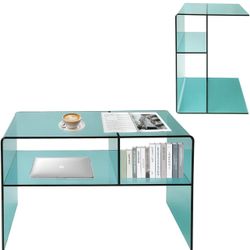 Teal Acrylic Side Table
