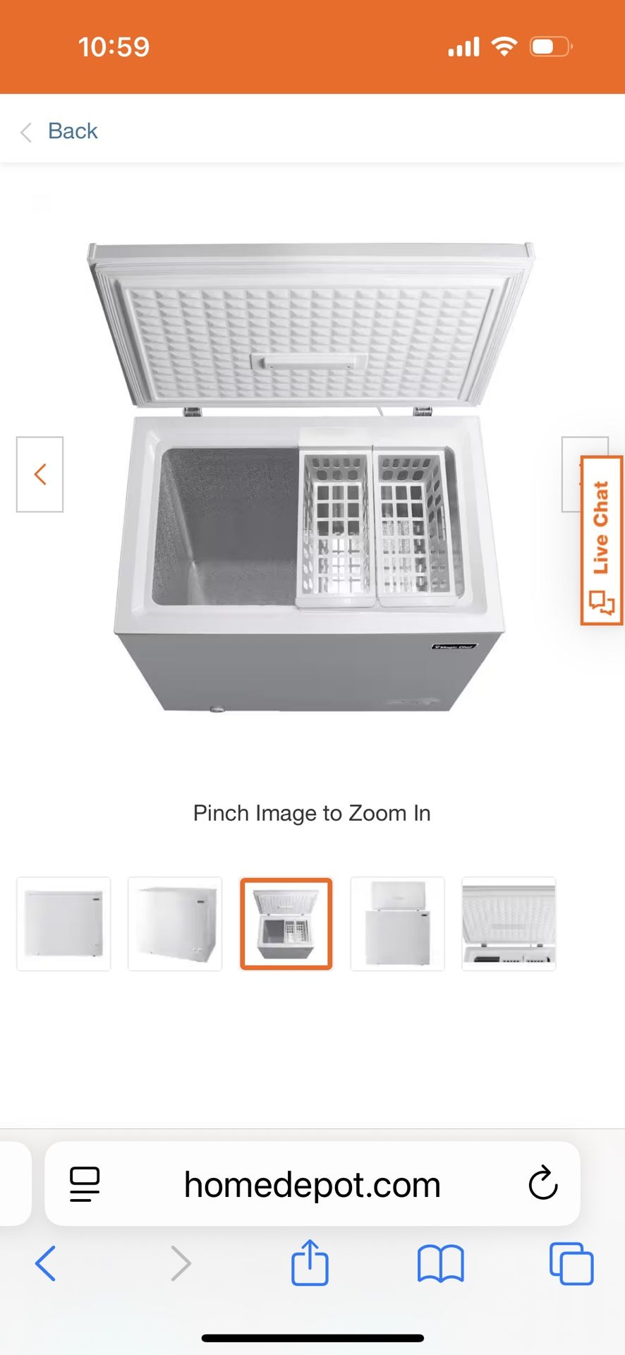 Magic Chef 7.0 Cu. Ft. Chest FREEZER In White New in Box
