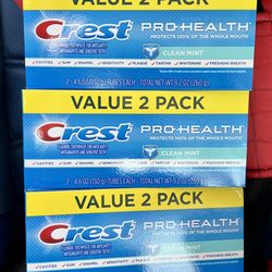 5 Twin Pack Crest Pro-Health Clean Mint 4.6oz Adult Toothpastes 