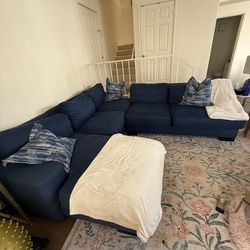 Large blue sectional couch | Need this out ASAP!