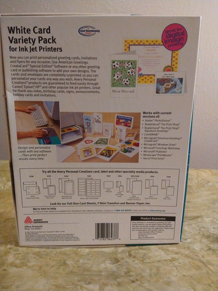 Avery - White Card For Ink Jet Printers