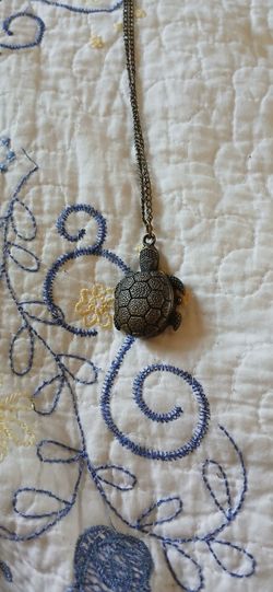 Turtle watch necklace