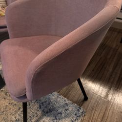 2 Pink Accent Chairs 