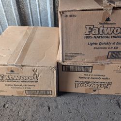 3 Cases Of Fatwood Real Pine Wood  Firestarter 30lbs A Box