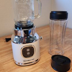 CULINARY CHEF Retro Smoothie Maker Personal Blender with Mason Jar, Perfect for Shakes and Smoothies, Countertop, Dishwasher Safe, BPA-Free, High Powe