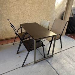 patio outdoor table and 3 chairs