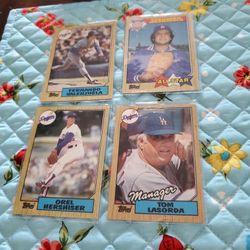 Los Angeles Dodgers 1987 Topps Baseball Cards Lot 