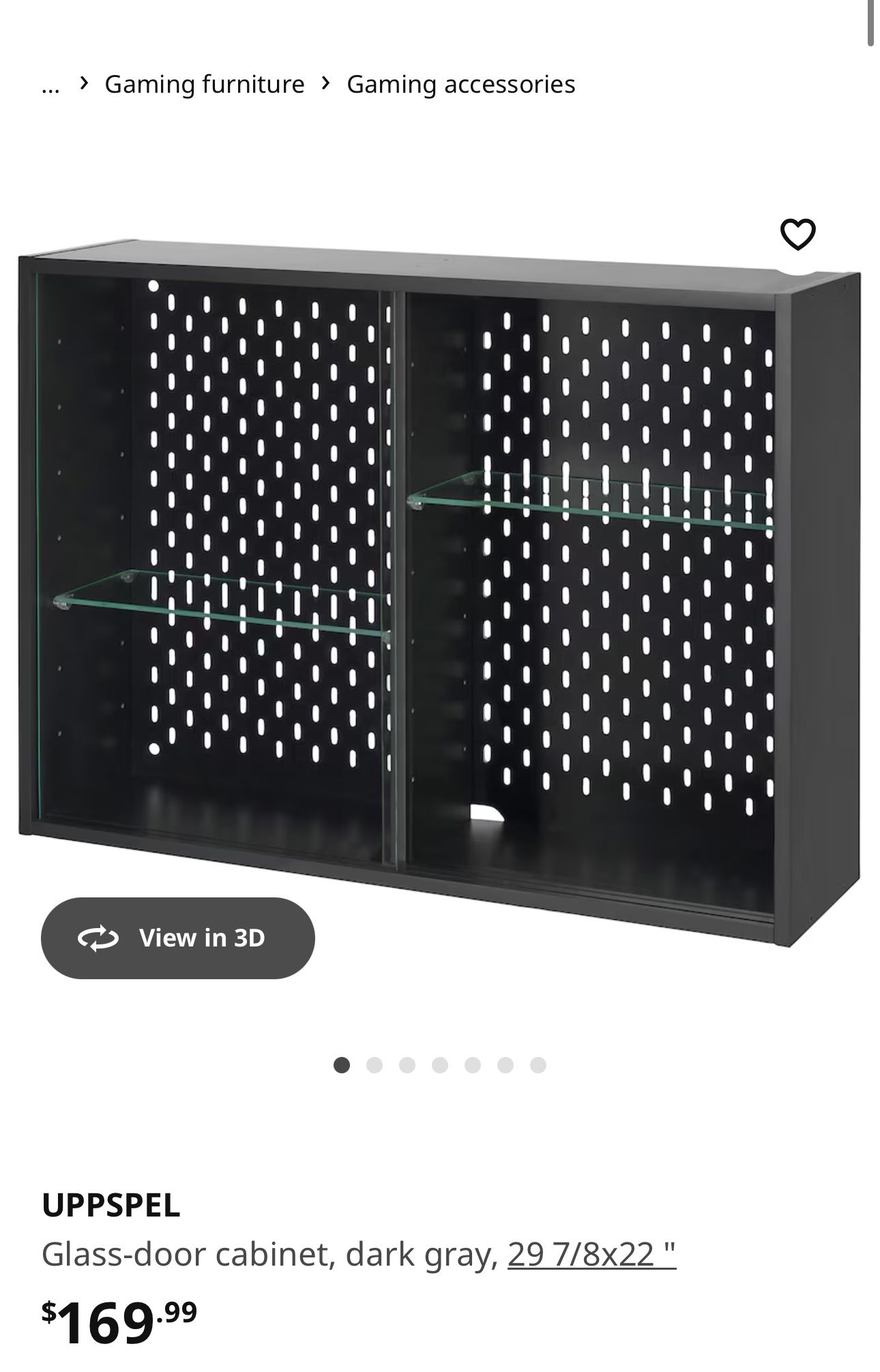 Glass Door Cabinet From IKEA Brand New 