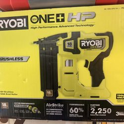RYOBI ONE+ HP 18V 18-Gauge Brushless Cordless AirStrike Brad Nailer (Tool Only)