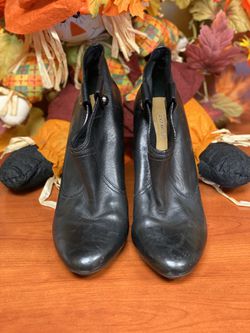“Coach” Black Leather boots