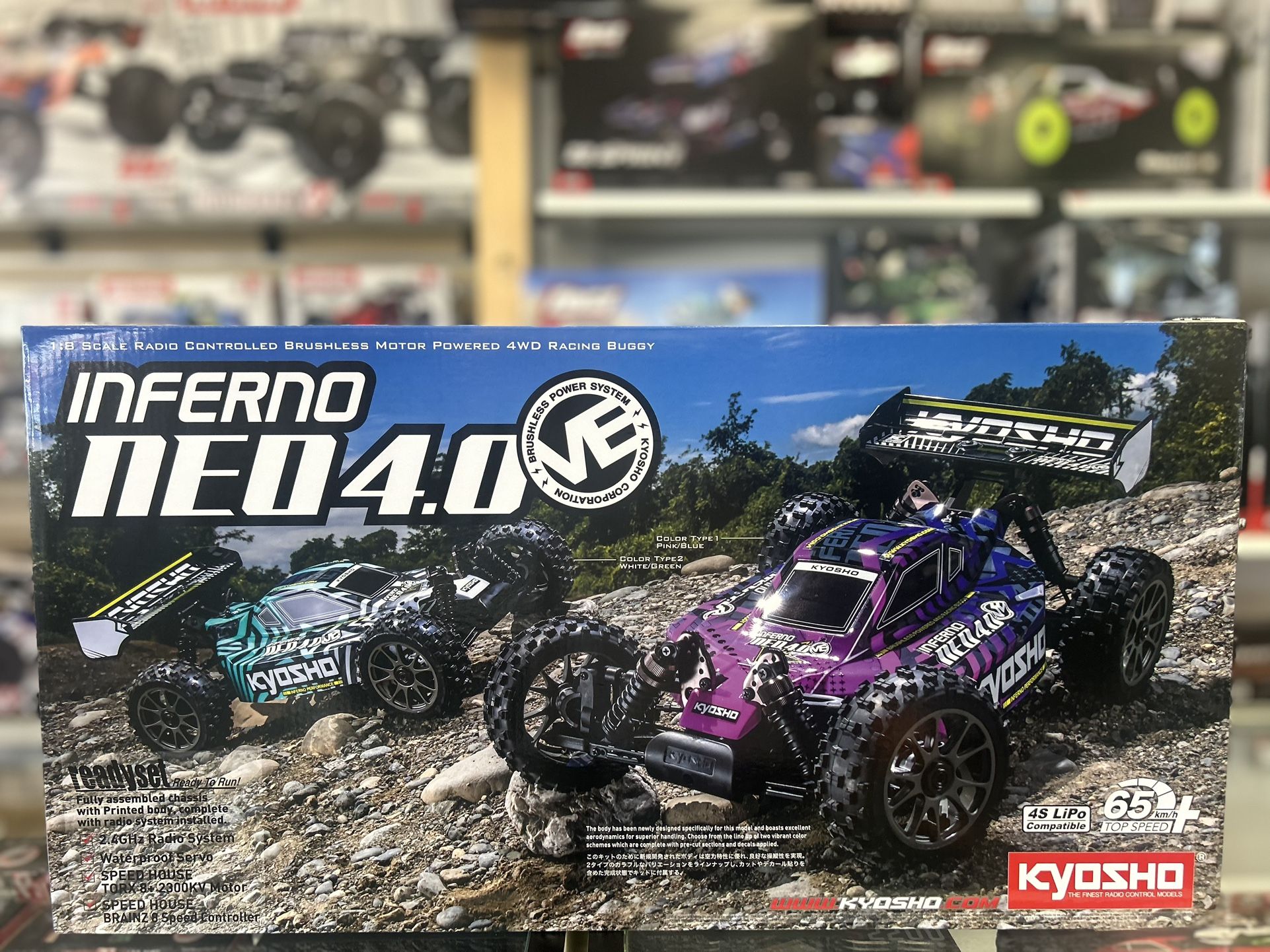Kyosho 33029T2 1/8 RC.21Engine Powered 4WD Racing Buggy INFERNO