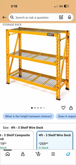 DEwalt sturdy shelving racks ONLY 100$ each