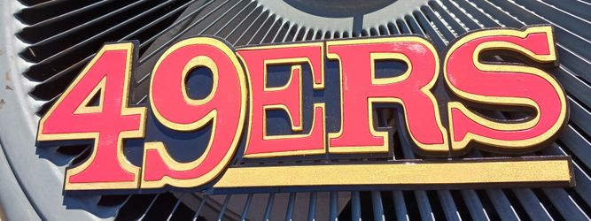 49ers Wooden Sign 15"x4.5"  ,for Your Mancave  Or Garage Or Game Day 