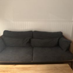 Boutique Steel And Wood Sofa