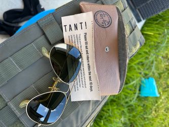 Vintage Bausch & Lomb Ray-Ban Aviator Sunglasses Gold Frame w/ Case & Rare Warranty Insert Made in USA