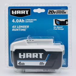 HART 20-Volt Lithium-Ion 4.0Ah Battery On-Board Fuel Gauge Indicador Brand New