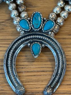 Faux Turquoise Squash Blossom