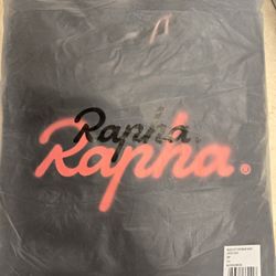 Rapha Large Logo Men's Cotton Sweatshirt, Dark Navy/Hi-Vis Pink