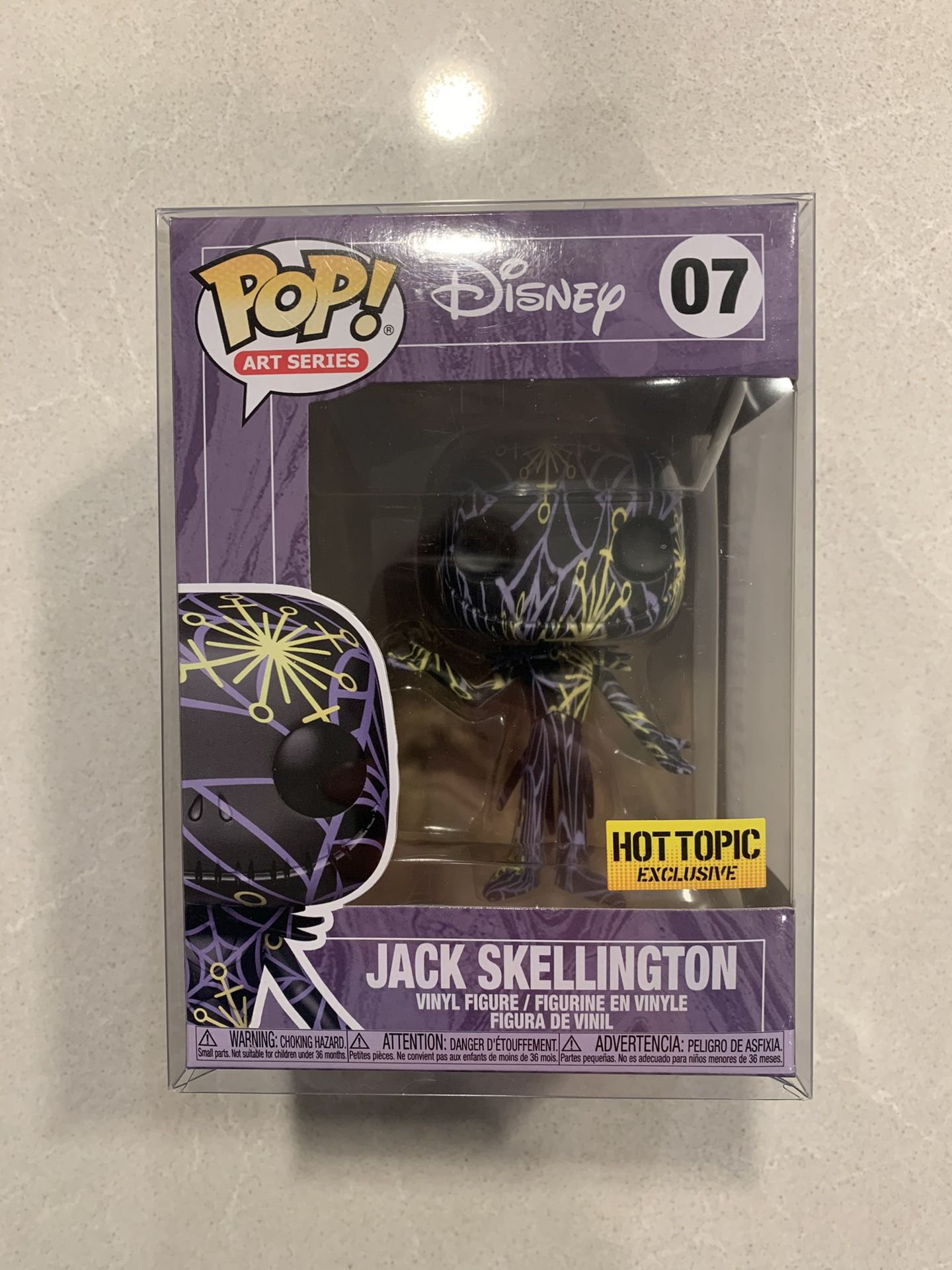 Jack Skellington Art Series Funko Pop *MINT* Hot Topic Exclusive Disney Nightmare Before Christmas NBC 07 with protector
