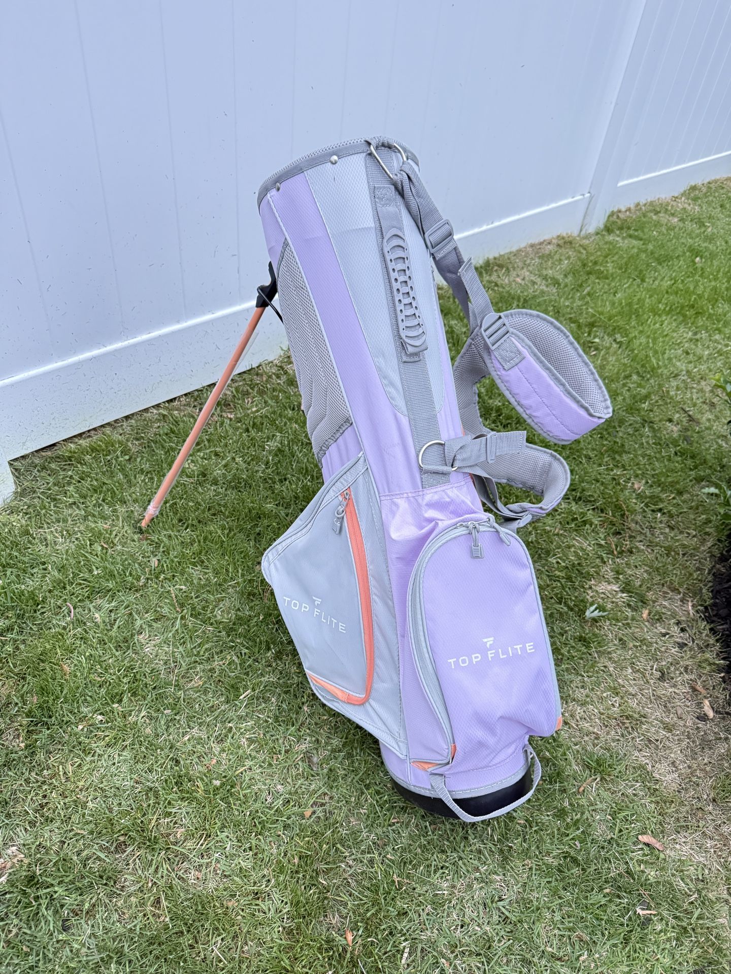 Top Flite XL Ladies Carry / Stand Golf Bag - 6-Way - PURPLE & GRAY Like New