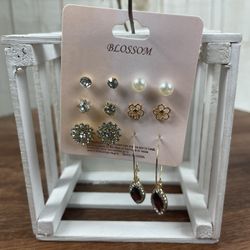 Blossom Gold And Silver Earring Sets