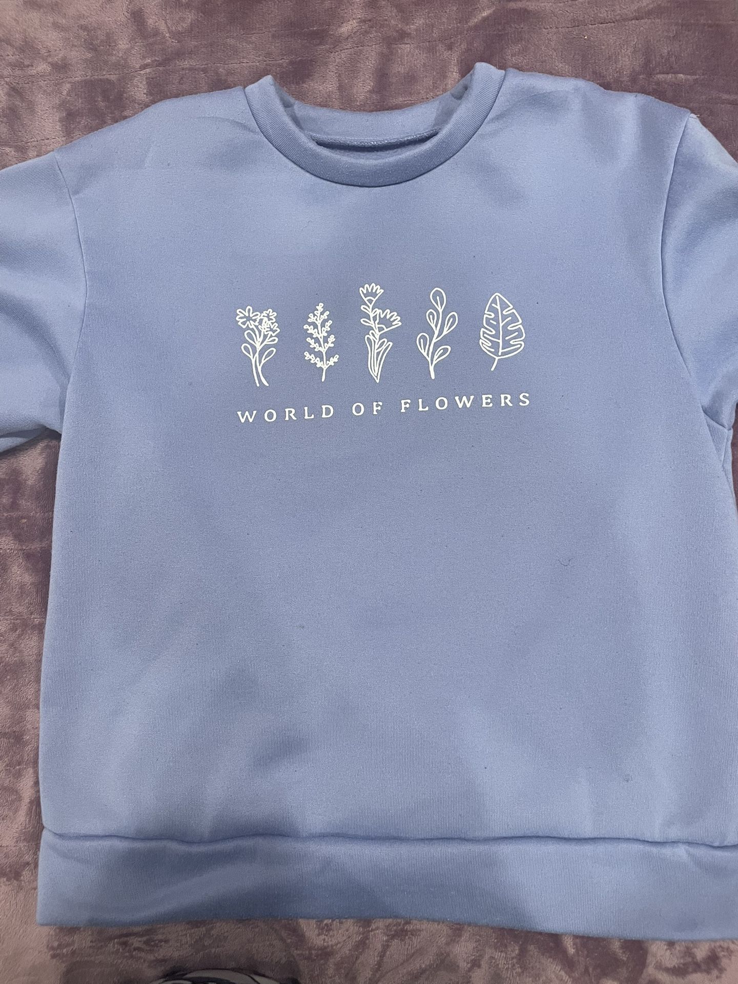 Purple "World Of Flowers" Sweatshirt