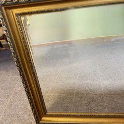 Gold Framed Wall Mirror Large EUC