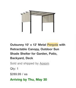 Pérgola brand new in box