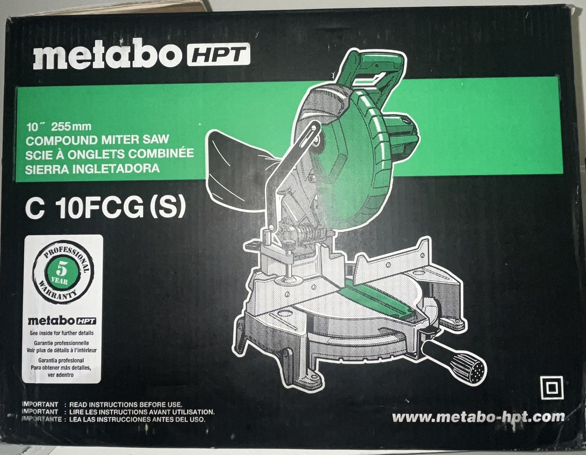 MetaboHPT 10” miter saw C 10FCG (S)