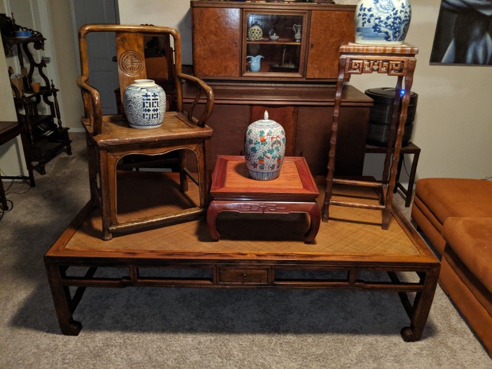 LOT OF RARE ANTIQUE CHINESE FURNITURE AND DECOR!