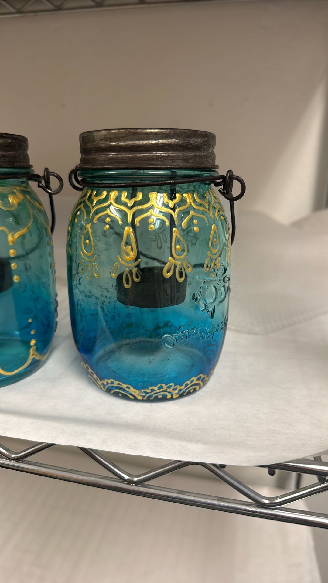 Table Decor Mason Jars Candle Light