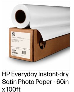 HP Everyday Instant-Dry Satin Photo Paper 60in x 100ft