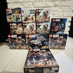 sets of 11 star war legos set all brand new sealed