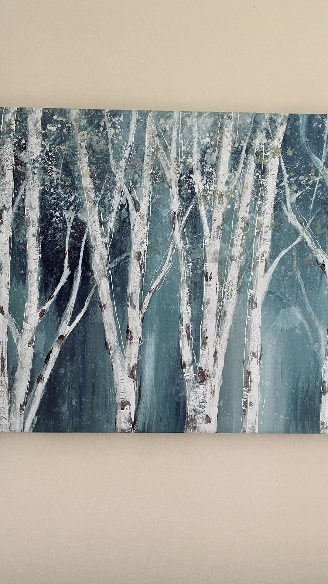 Birch Tree Forest Canvas Print Wall Art, 48x24x1.75