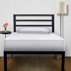 Contemporary Modern Metal Platform Bed - Twin