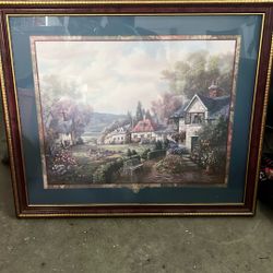 Carl Valente “Sumersby Village Green”  Print On Canvas 
